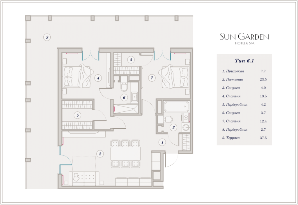 3 комнатная 109,20 м²